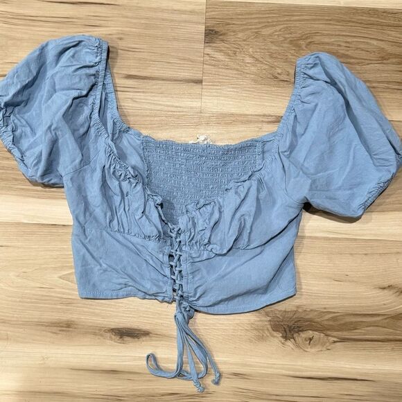 Pacsun LA Hearts Hearts Lace Up Bustier Crop Top Women’s Medium - Picture 2 of 4